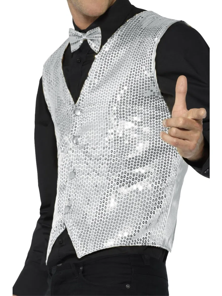 Smiffys Gilet con paillette,
