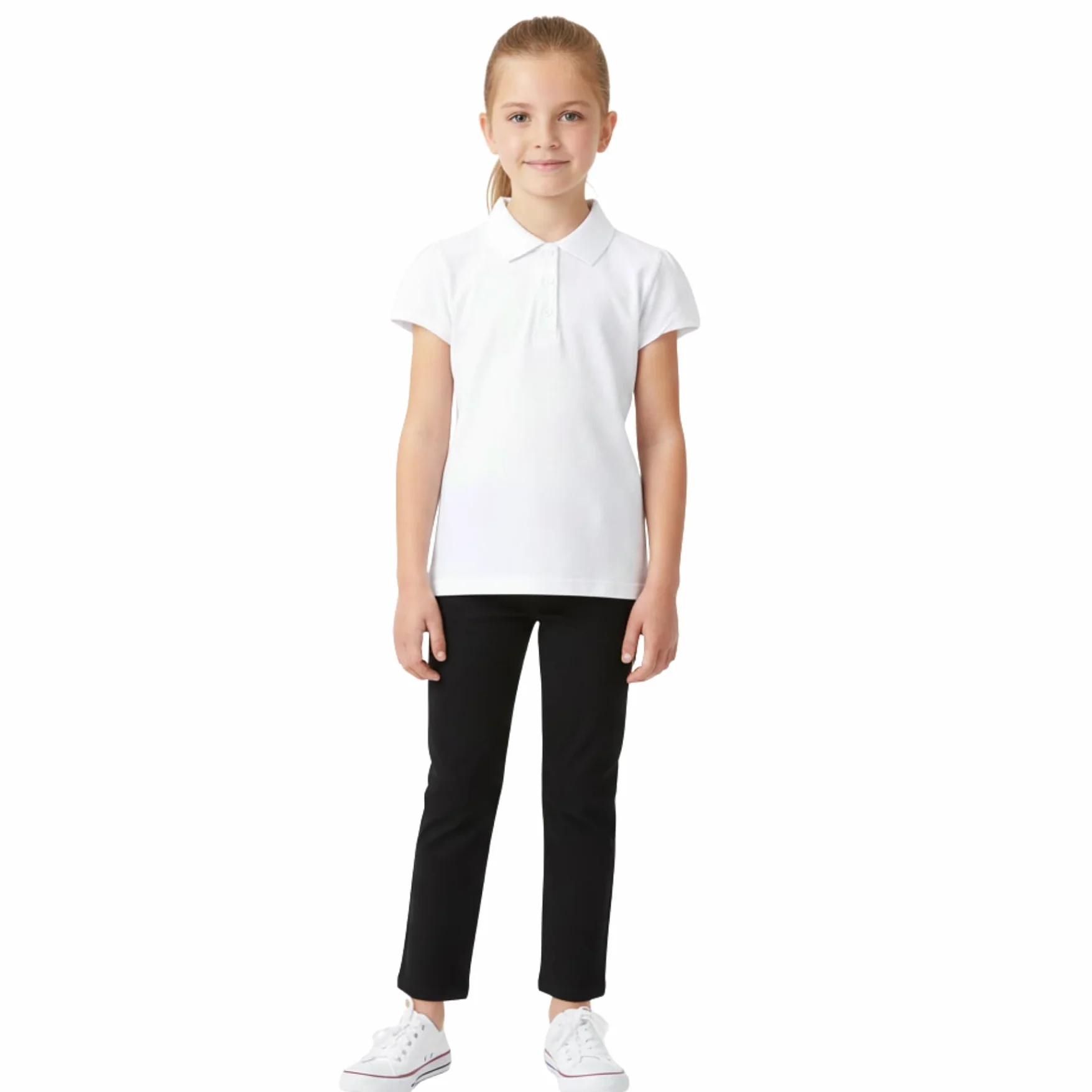 A2Z 4 Kids Ragazze Pianura Polo Camicie Estate Canottiere Top E T-Shirt Casual Moda Morbide Sentimento Scuola T-Shirt Regali per Bambini età 3-13 Anni