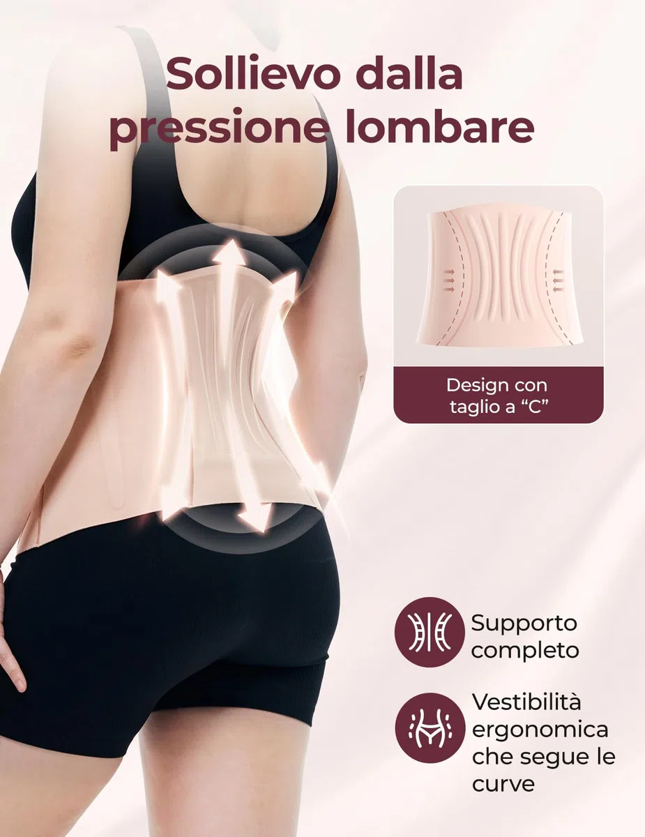 momcozy Ergowrap Fascia Post Parto, Pancera Addominale per Cesareo con Compressione 3D e Supporto per la Schiena, Comfort Traspirante e Vestibilità Regolabile
