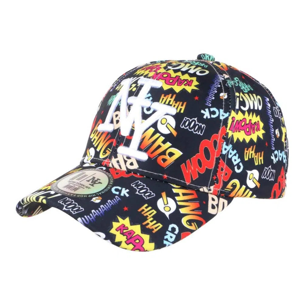 Cappellino da bambino NY nero e giallo 7-11 anni