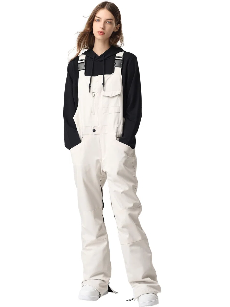HOUZONIY Pantaloni da Sci da Donna, Bavaglino da Neve, Impermeabili, Antivento, isolati, Resistenti all'Usura, Salopette, Escursionismo, Arrampicata