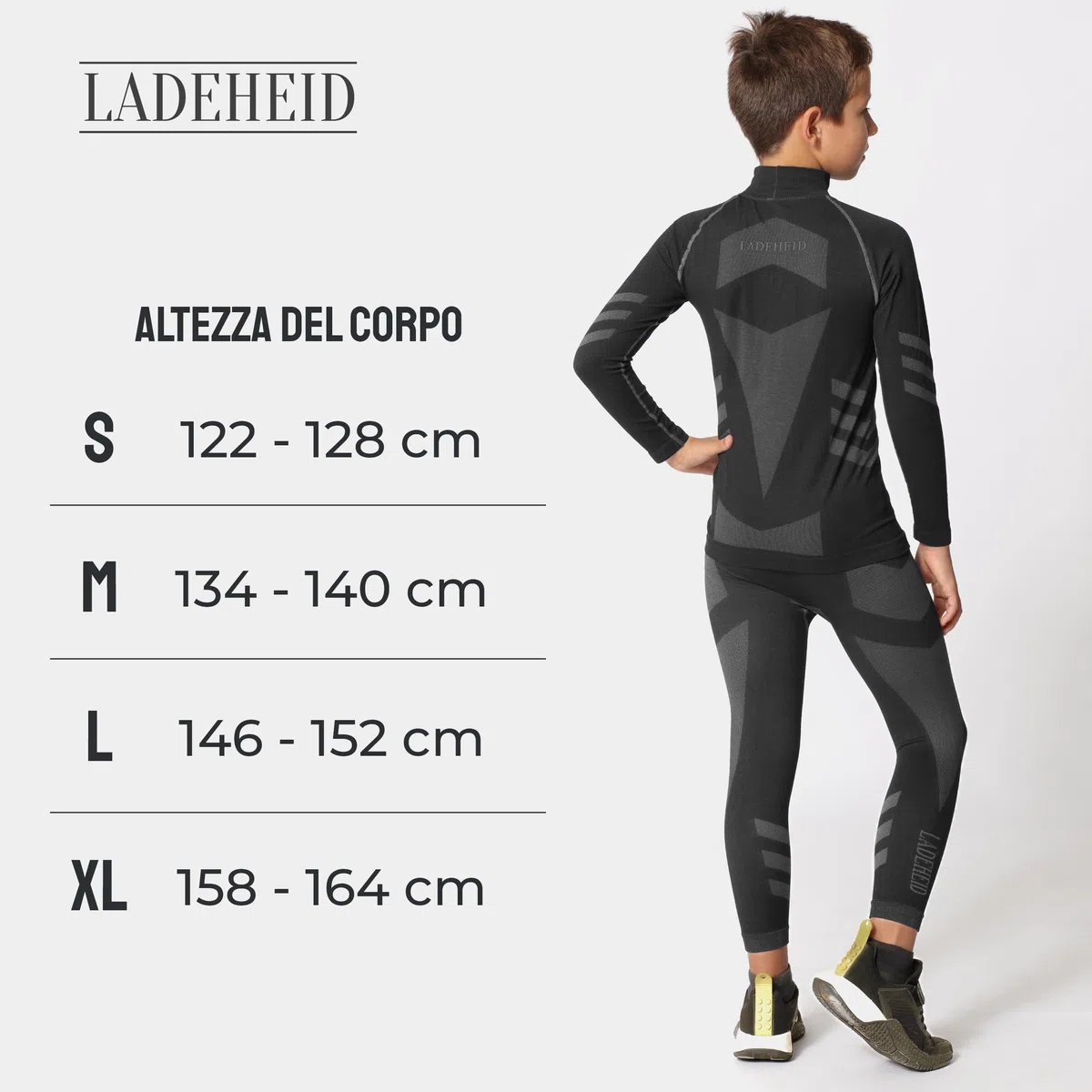 Ladeheid Completo Maglia e Calzamaglia Termiche Bambino e Bambina LAGI009