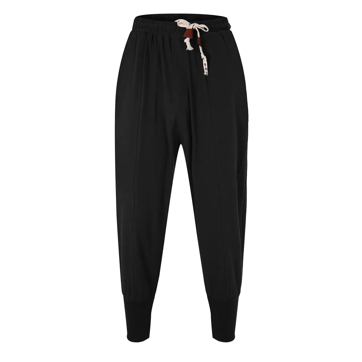 Generico Pantaloni Baggy da Uomo in Stile Harem Giapponese Kirakuco Pantaloni Cotone e Lino Pantaloni Casual Lunghi Cavallo Basso Hip-Hop Joggers Pantalaccio Calzoncini Streetwear