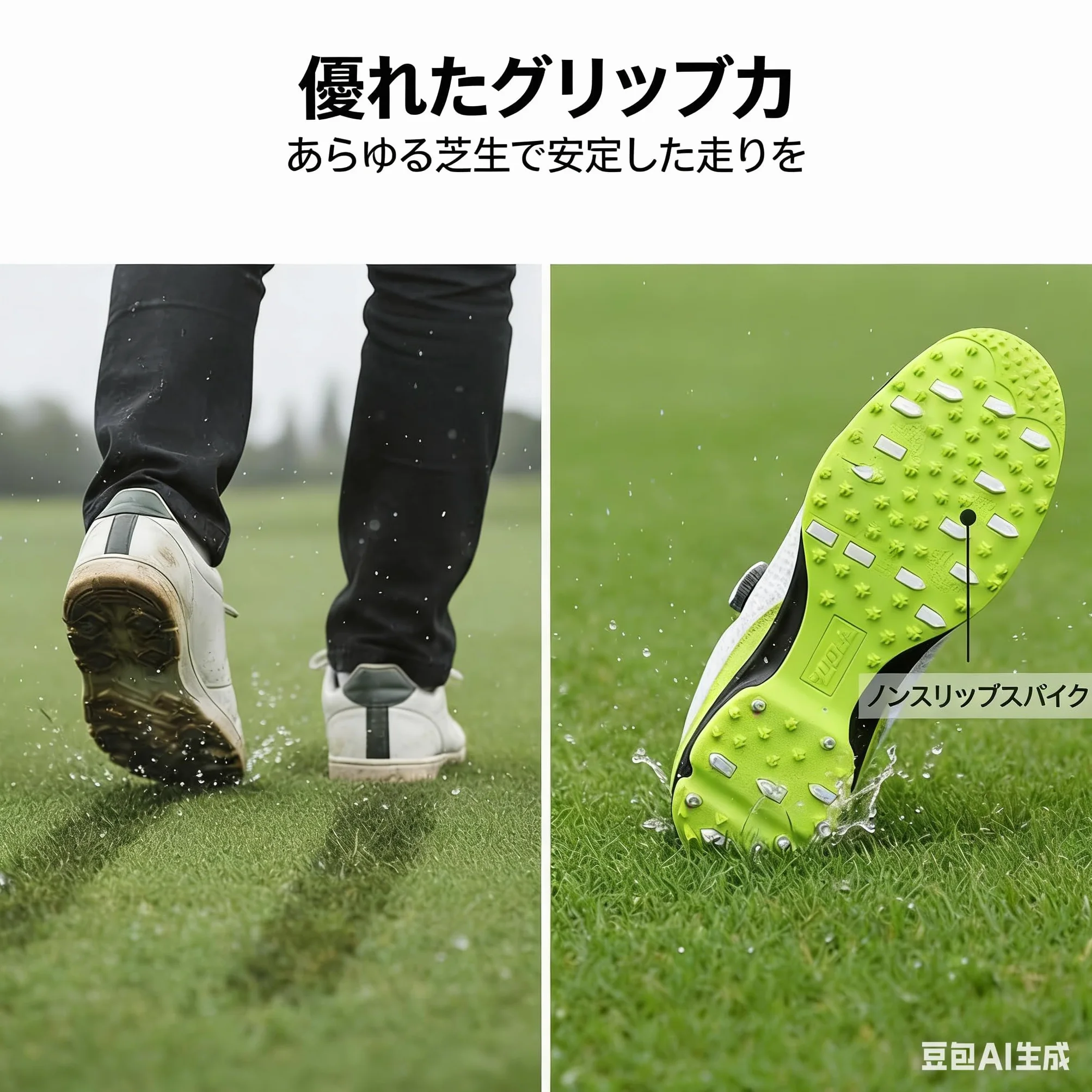 Scarpe da Golf Impermeabili Anti-Skid per Uomo con Sistema di Pizzo