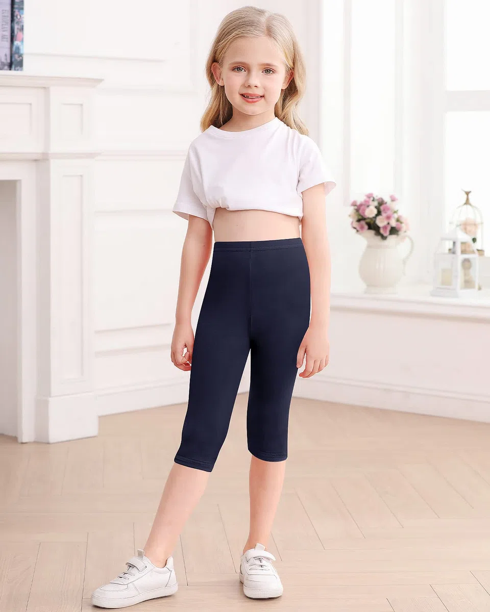 Domee Leggings 3/4 Pinocchietti Estivi Bambina Pacco da 3
