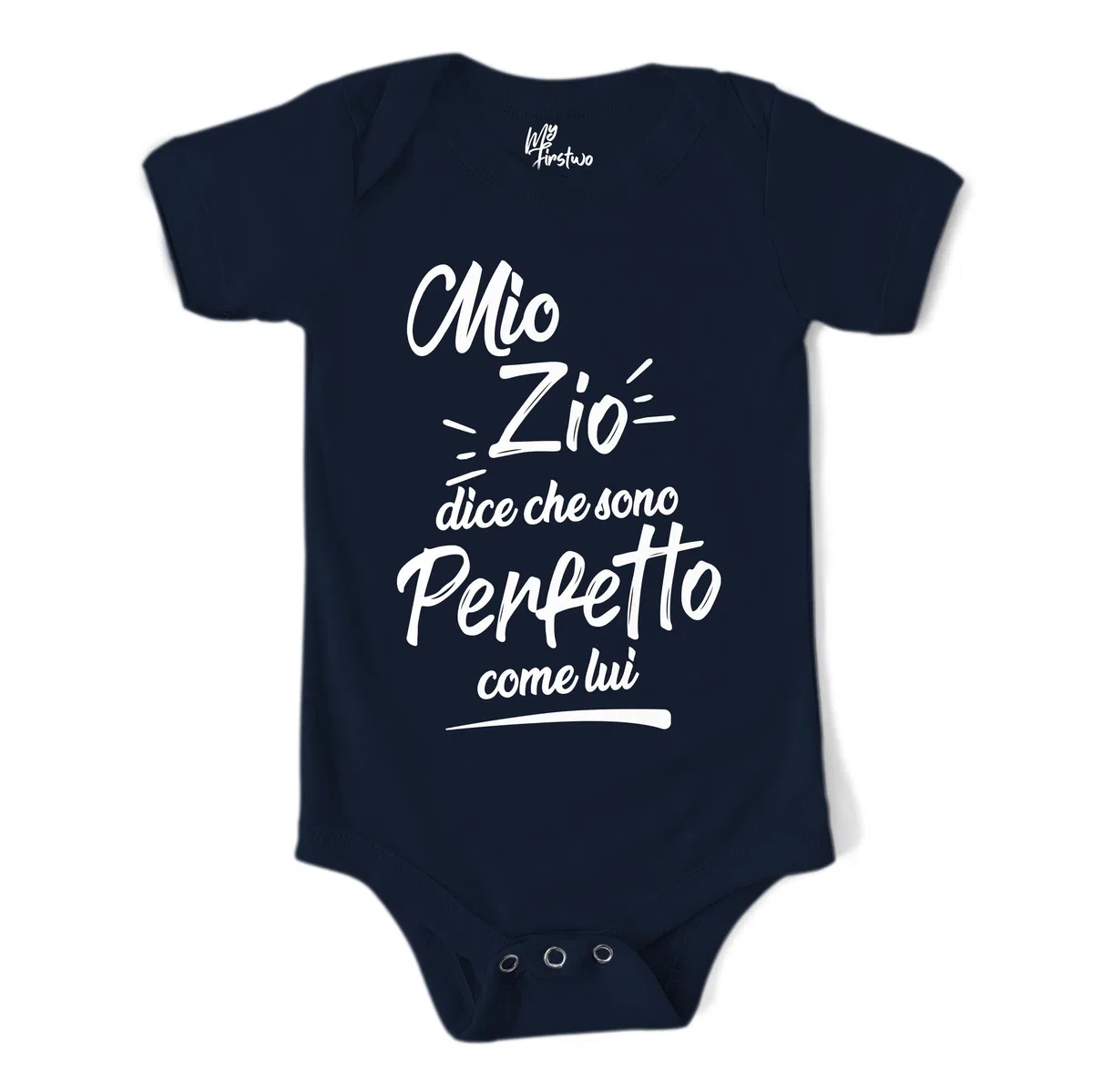Body Neonato Perfetto Come lo Zio - Body Divertente Manica Corta Bimbo 100% Cotone Morbido e Traspirante, Simpatica Idea Regalo Baby Shower e Nascita