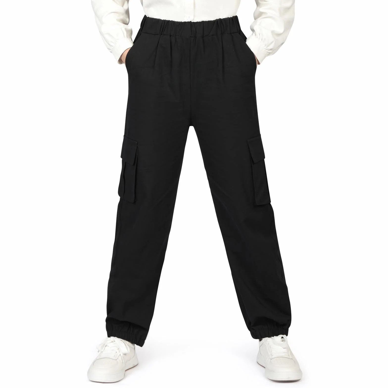 Pantaloni Jogging Cargo Ragazzo, Pantaloni Slim Cargo con Elastico in Vita Bambino, pantaloni da jogging per bambini,Pantaloni casual da ragazzo