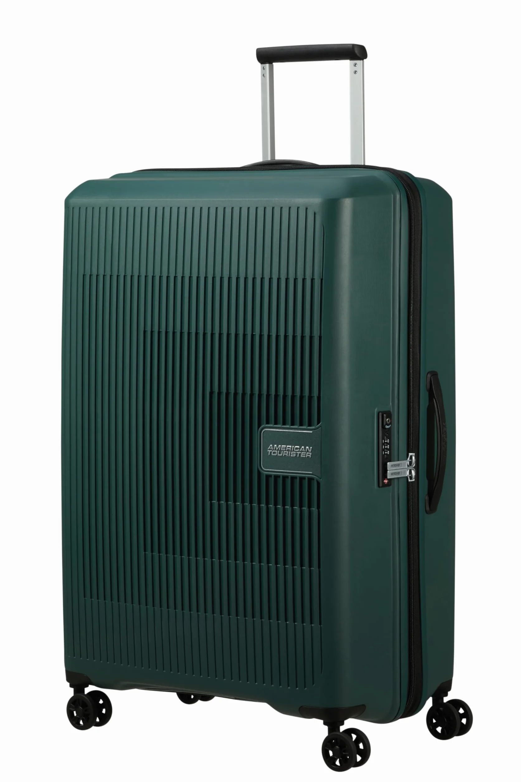American Tourister Aerostep - Spinner L, Valigia Espandibile, 77 cm, 101.5/109 L, Verde (Foresta Scura)