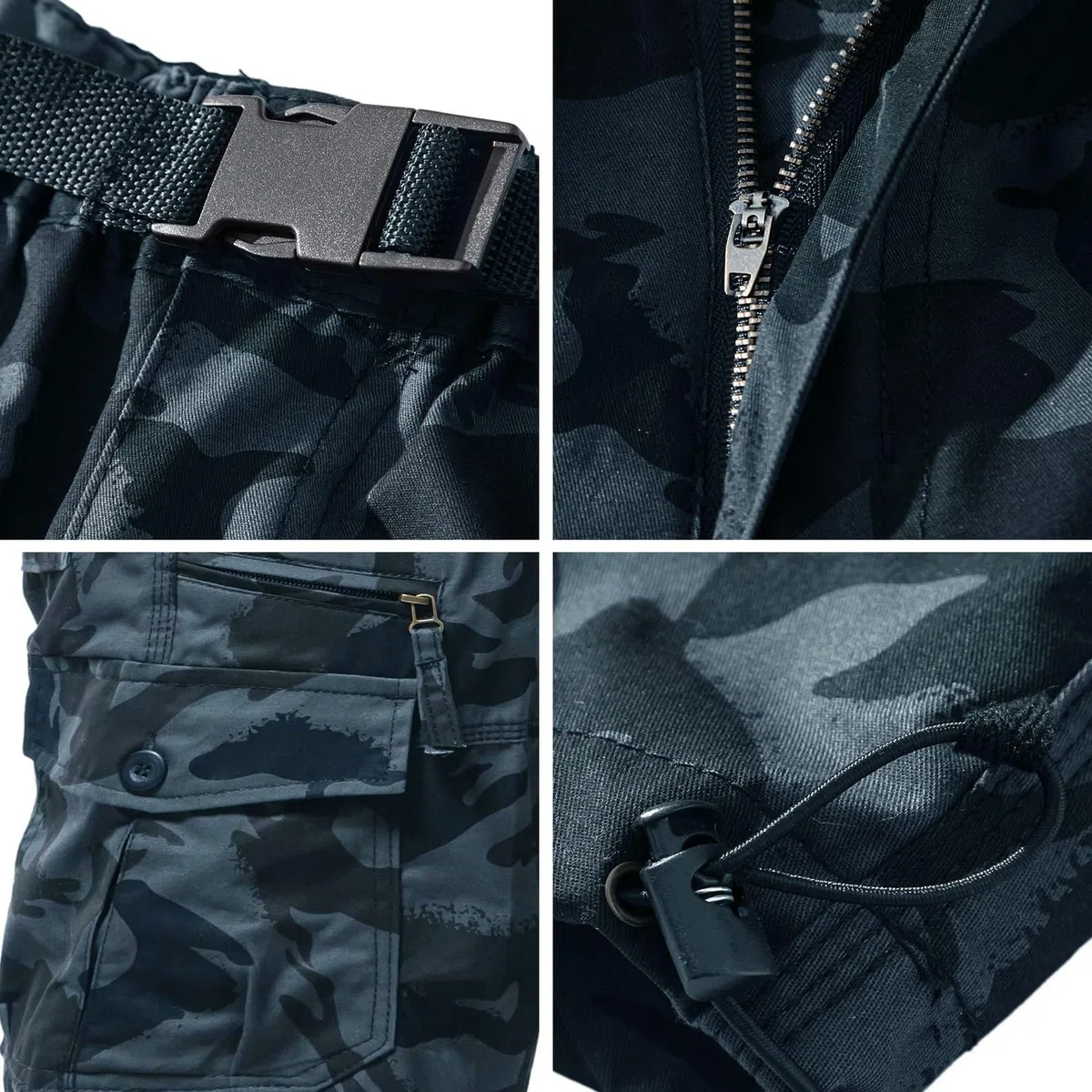 Generisch Pantaloncini da uomo estivi cargo pantaloncini cargo da uomo beige, bermuda pantaloncini da jogging con tasche multiple in tinta unita pantaloni estivi patchwork casual da uomo