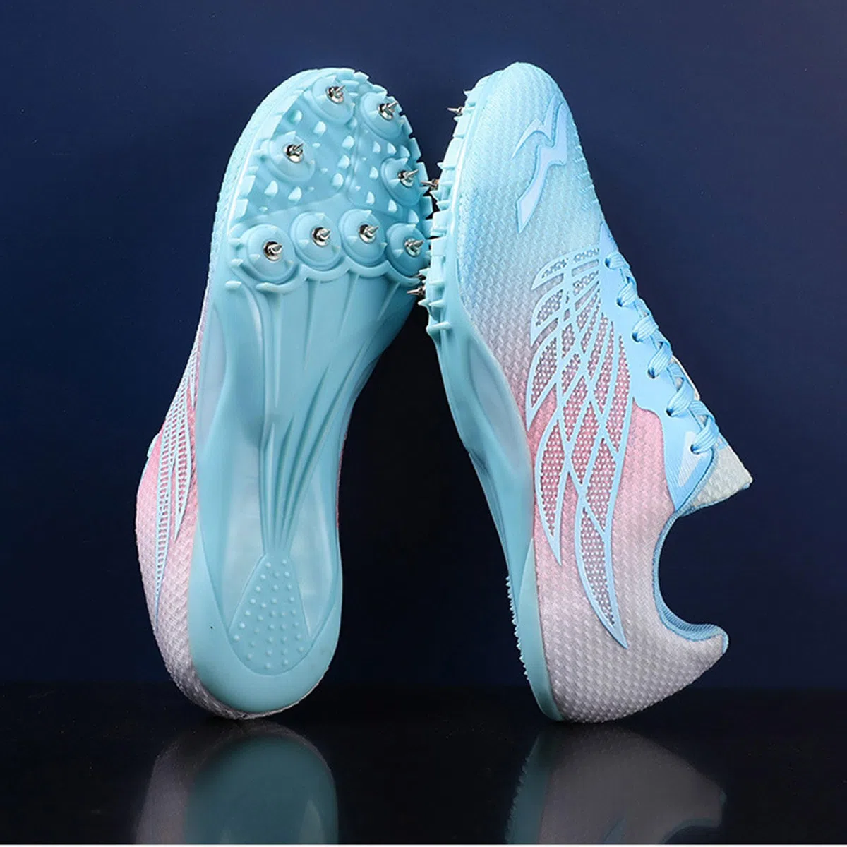 Leggero e Confortevole Track And Field Sprint Scarpe Unisex Leggere Antiscivolo con Punte Scarpe Corsa Antiusura Antiscivolo Allenamento da Competizione Scarpe Competizione di Allenamento
