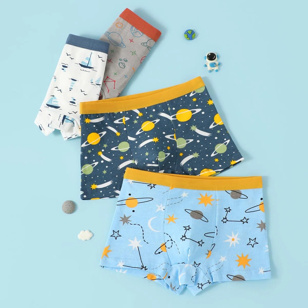 Boxer da Ragazzo Slip in Cotone Morbido Motivo Dinosauro Intimo per Bambini Piccoli Confezione da 6-8, 2-12 Anni