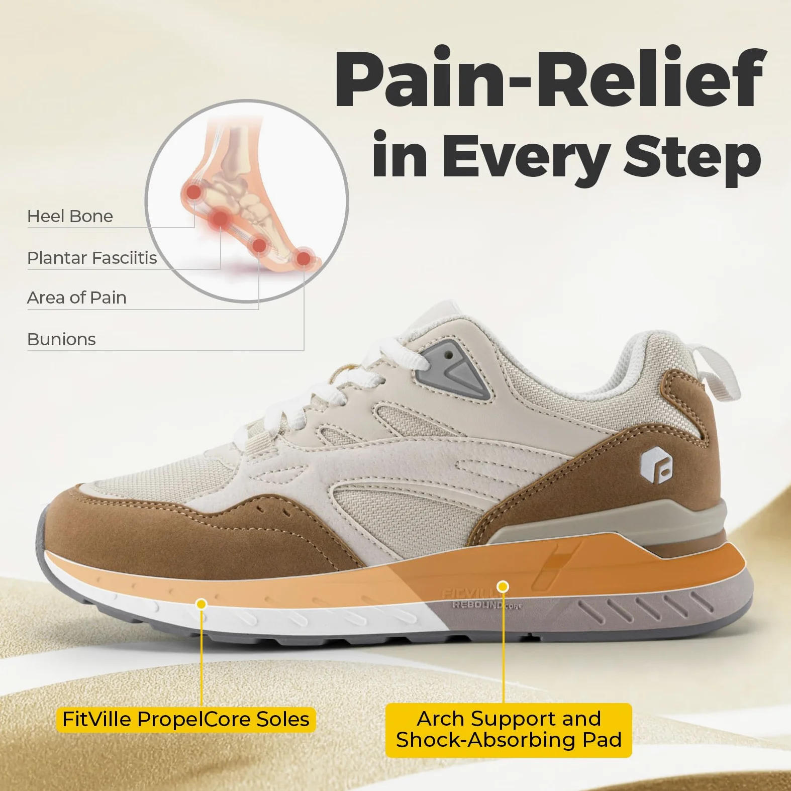 FitVille Scarpe da Ginnastica Donna Larghezza Ampia, Comode per Camminata e Jogging - Leggere Scarpe Sportive Fitness per Piedi Larghi