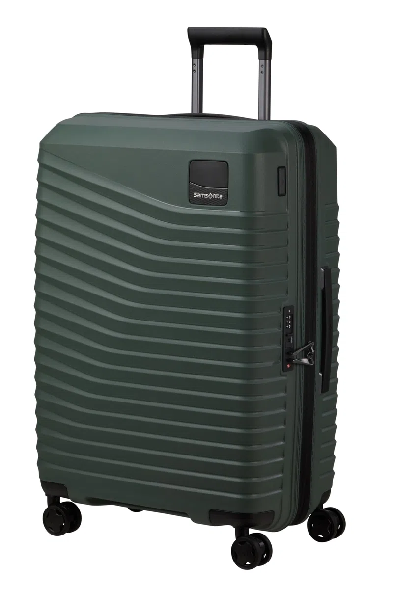 Samsonite Intuo - Spinner M, valigia espandibile, 69 cm, 79/87 L, verde (Olive Green)