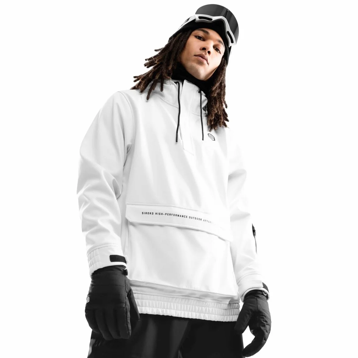 SIROKO - Giacca da Snowboard con Tasca a Marsupio W3 Antarctica