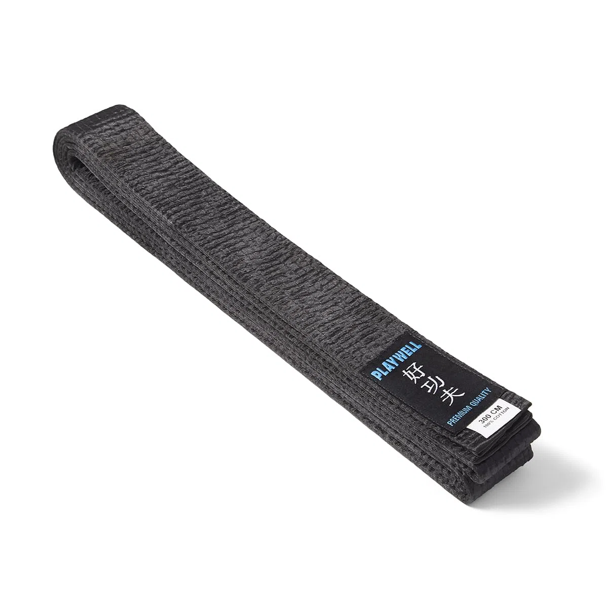Playwell Cintura nera in raso per istruttori di arti marziali, larghezza 4,4 cm