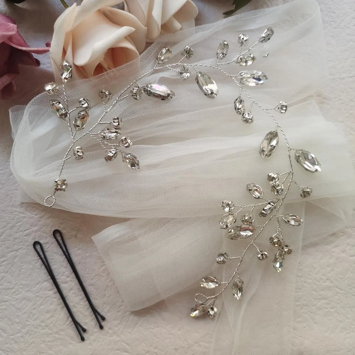 Accessori per capelli con fascia in cristallo per capelli da sposa con strass per capelli