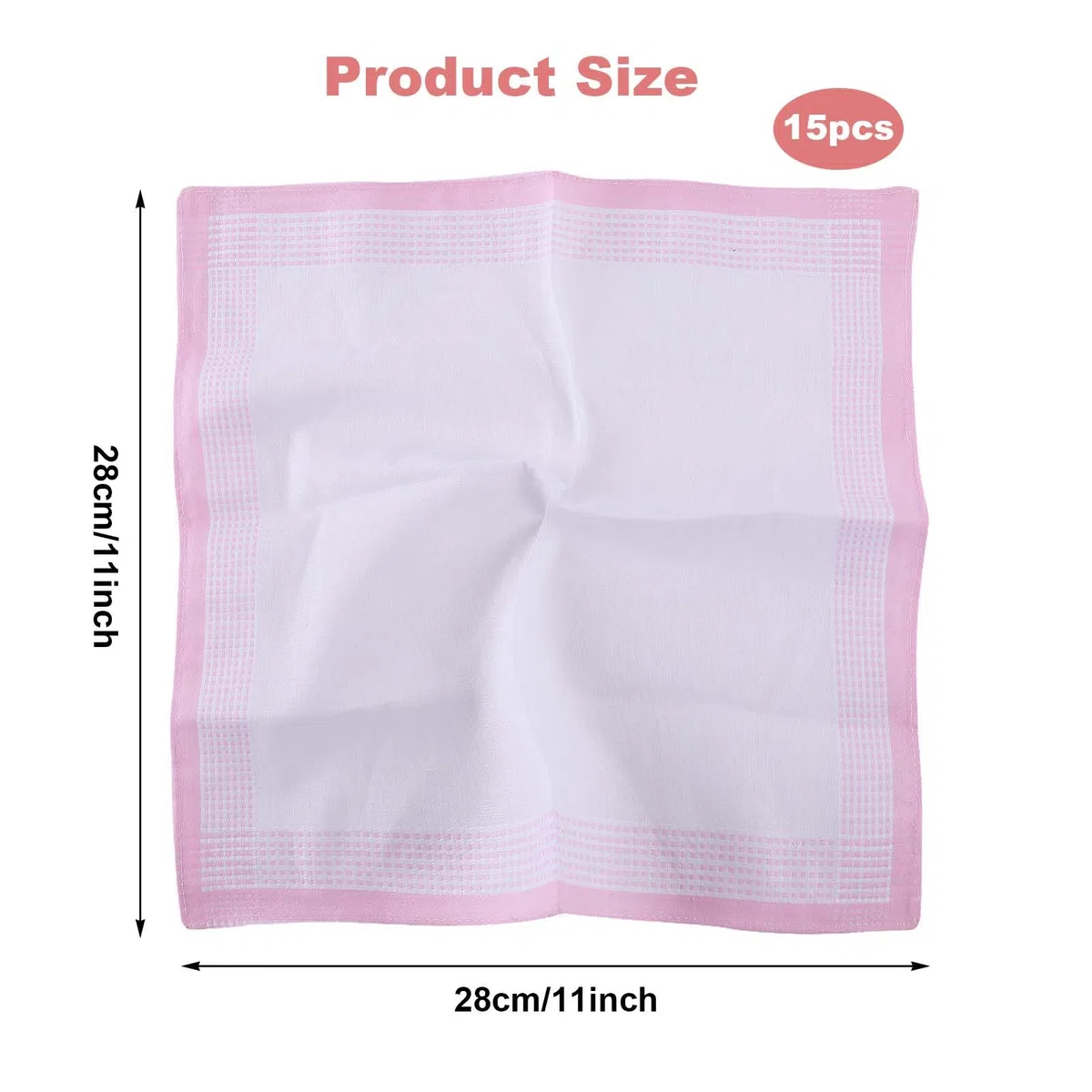 15 Fazzoletti di Stoffa in Cotone 100% - Morbidi e Assorbenti, 29x29 cm - Fazzoletti Riutilizzabili Ecologici per Viso e Naso, Ideali per Pelli Sensibili, Viaggio e Regalo