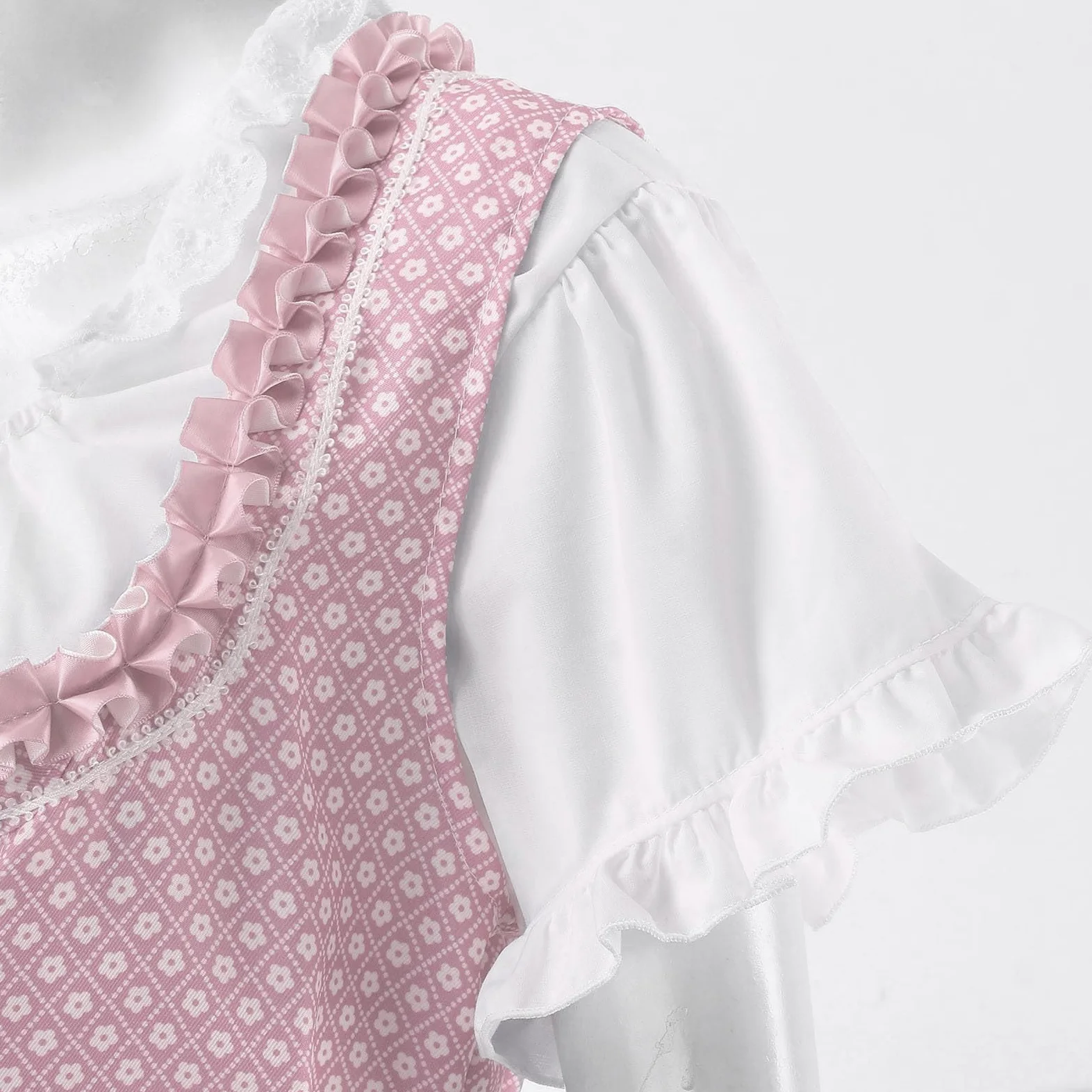 Generisch Dirndl - Abito tradizionale Dirndl, da donna, a maniche corte, per Oktoberfest