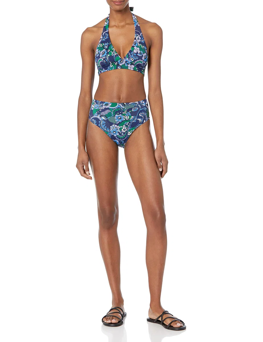 Amazon Essentials Donna Costume da Bagno Bikini con Allacciatura al Collo e Supporto Leggero (Disponibile per Taglie Forti)