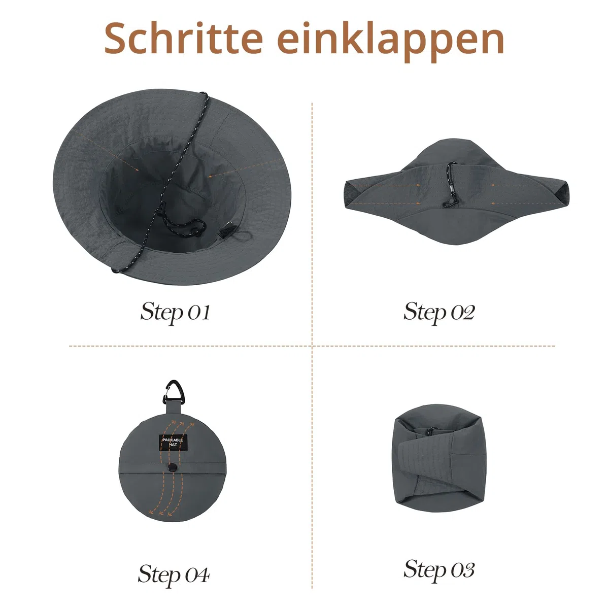 Durio Cappello da pioggia da donna, impermeabile, cappello da pescatore, cappello da pescatore, cappello da sole da donna, pieghevole, portatile, cappello estivo