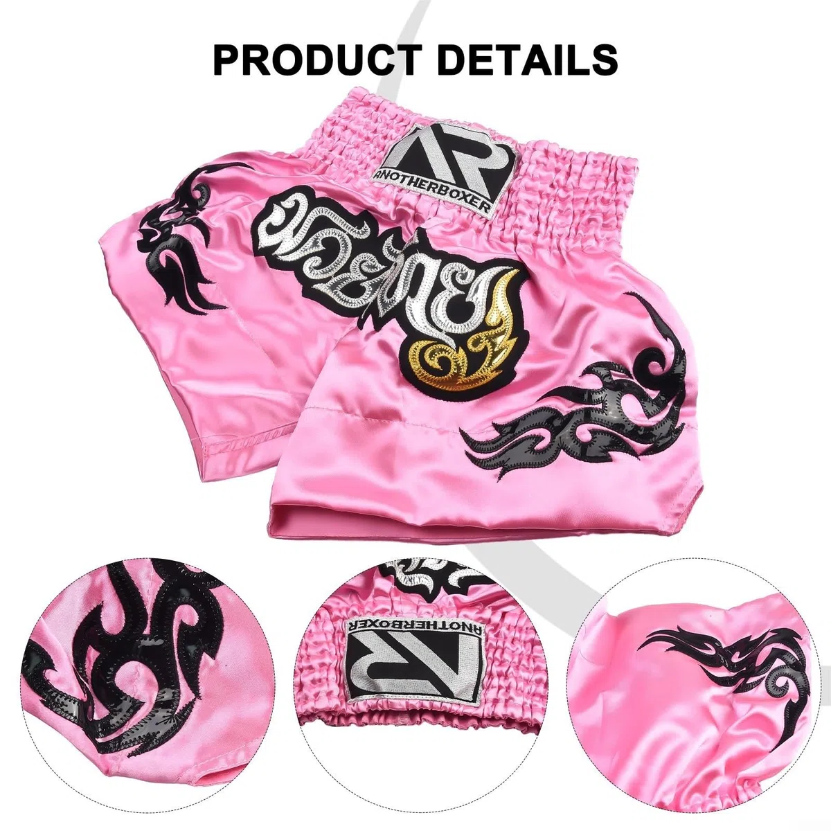 Anotherboxer - Pantaloncini da kick boxing per MMA, Muay Thai, progettati con fibre miste per comfort e traspirabilità