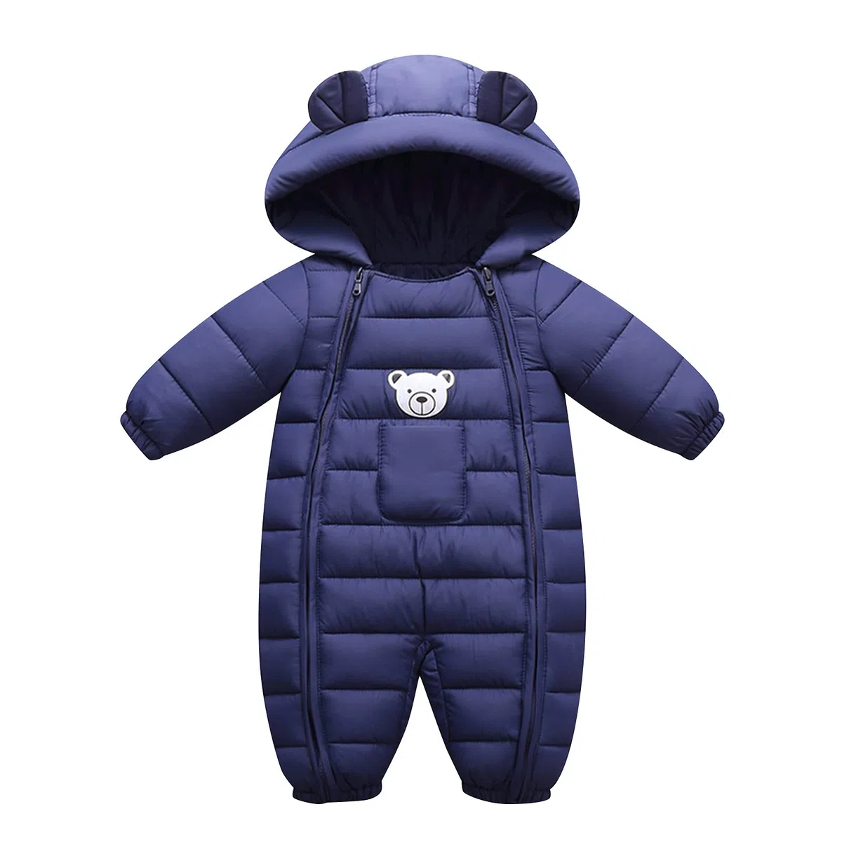 Generisch Guanti da sci per bambini ragazzi tuta antivento con cappuccio caldo pagliaccetto cappotto spesso esterno ragazzi cappotto giacca tuta da neve ragazzo ragazzo 1 anno