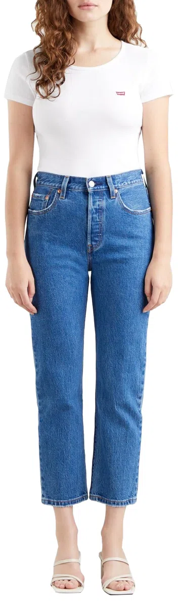 Levi's Jeans da Donna 501 Crop High Rise, Straight Fit