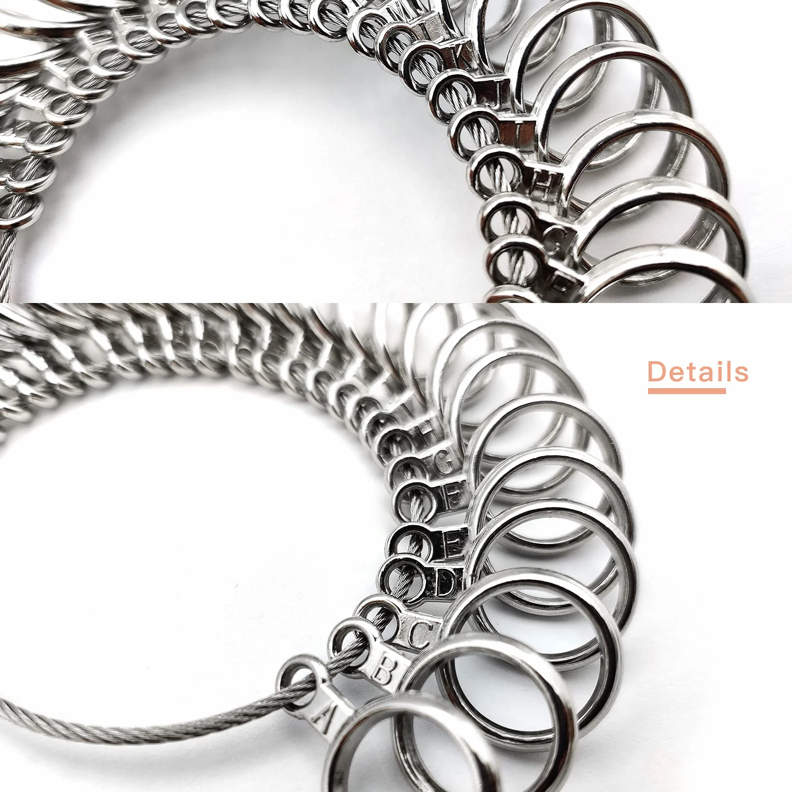 Set di Misurazione per Anelli, Misuratore Anelli, Calibro per Anelli Mandrino Misura, Anello Sizer Calibro Dita Kit, Finger Gauge Utensili Kit per Gioielli