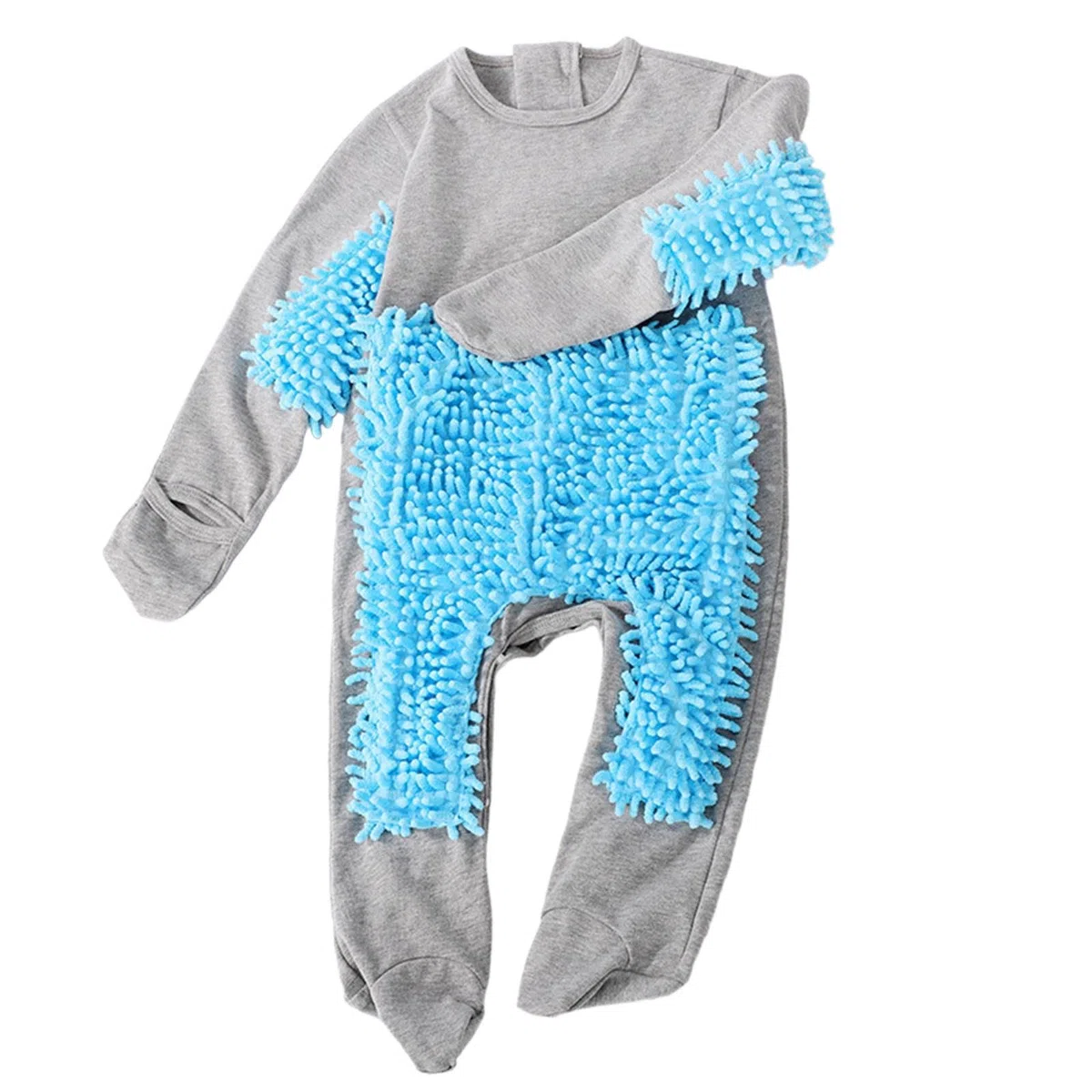 Body Neonata - Pagliaccetto Neonato, Costume da mocio per gattonare pulire il pavimento gioco di ruolo