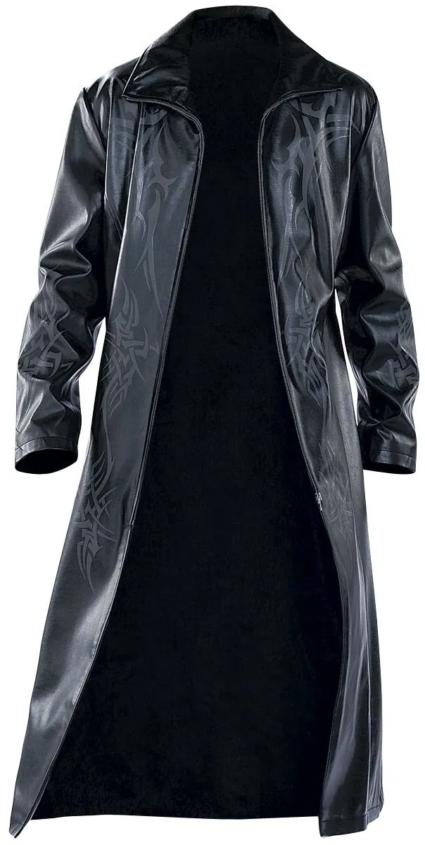 Uomo Cappotto in similpelle nero Non Specificato