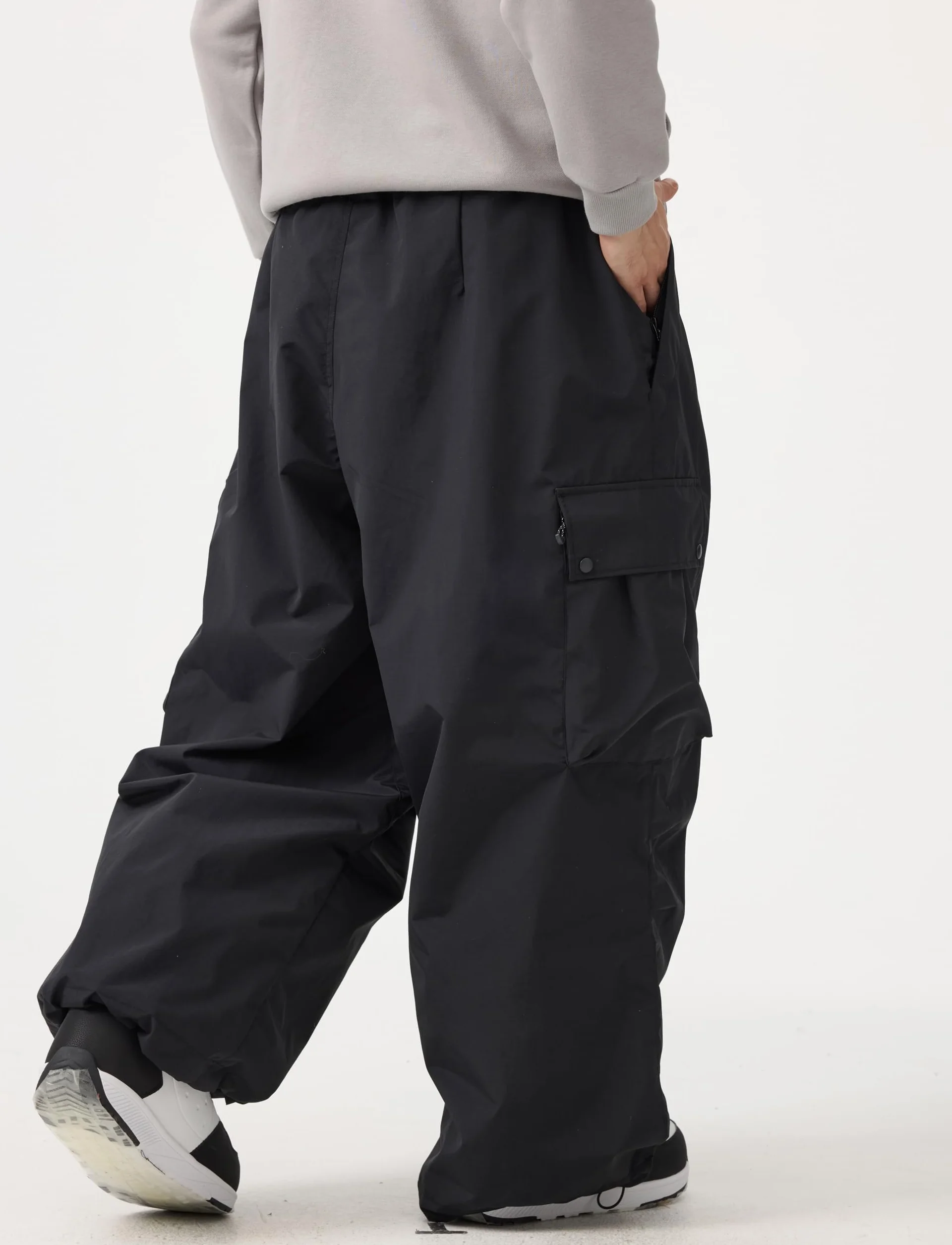 GSOU SNOW Uomo Donna Pantaloni da Sci Baggy Pantaloni da Snowboard Larghi - Multitasche Impermeabile Antivento Traspirante Calda