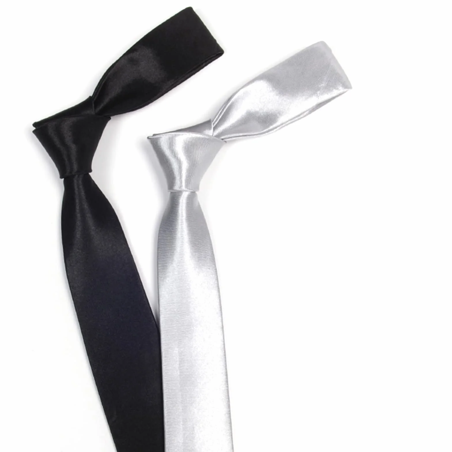 Sciarpa Sottile Lunga Cravatta Donna JK Uniforme Nera Formale