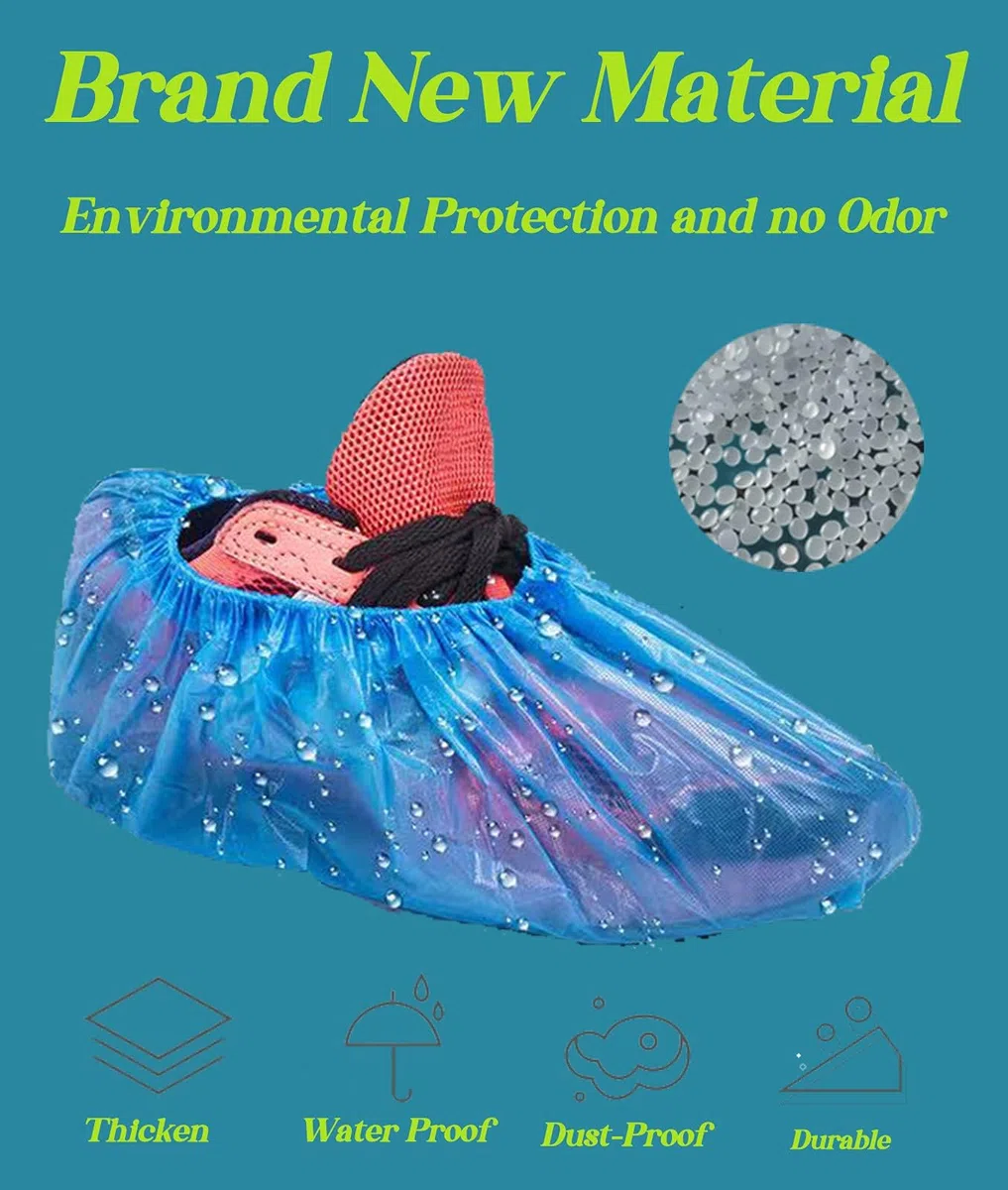 300 Pezzi Copriscarpe Usa e Getta,Jicyor Antiscivolo Resistente Copriscarpe Monouso Utilizzare Film in Polietilene Di Alta Qualità Protezioni Scarpe Proteggi Scarpe Applicabile Entro 46 Larde Unisex