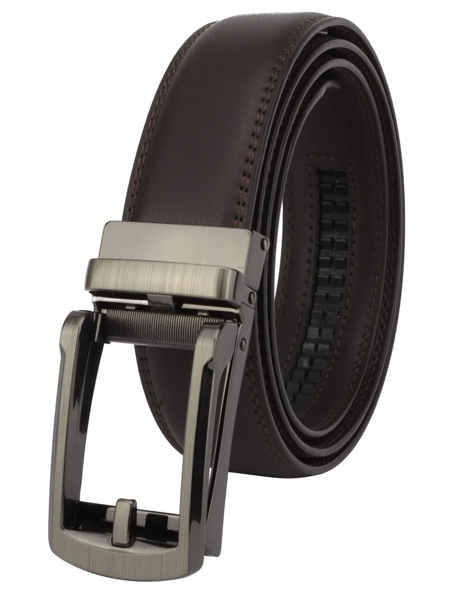 Masters & Stylists Cintura Uomo, Cintura in Pelle con Fibbia Automatica Senza Buchi, Cinta Elegante e Resistente, Regalo Uomo, Larghezza 3.5 cm, Lunghezza 110cm o 120cm