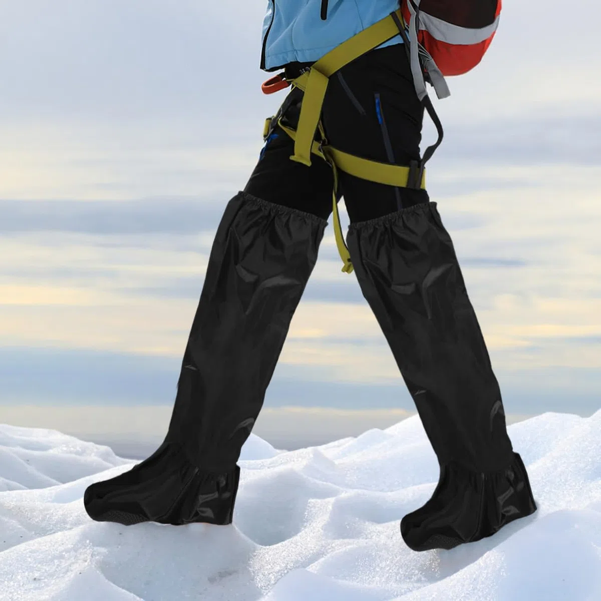 ORFOFE Sovrapantaloni Antipioggia Impermeabili Uomo Oxford Nero, Antivento e Resistenti per Motocicletta e Trekking, Copri Pantaloni da Pioggia Funzionali e Leggeri