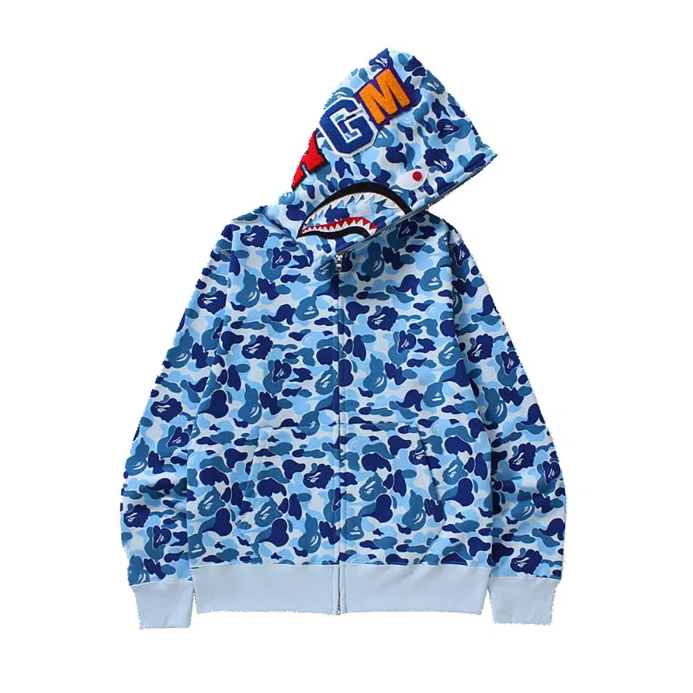 Felpa con cappuccio stampata alla moda giacca con zip completa per uomo donna giacca mimetica