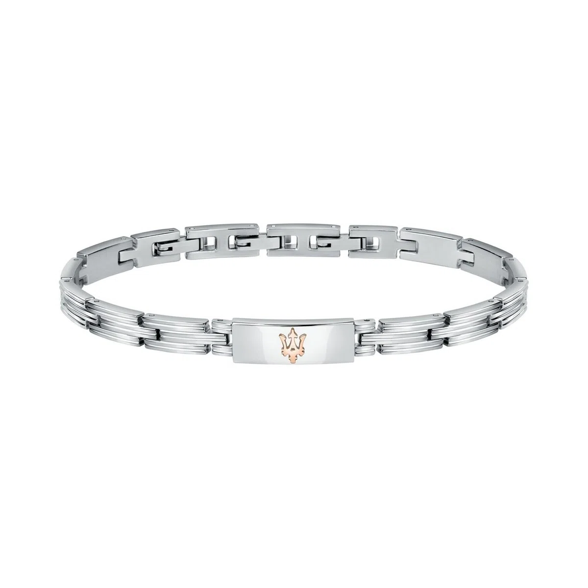 Maserati Jewels Bracciale Uomo, in Acciaio, PVD Oro rosa - JM121ATK12