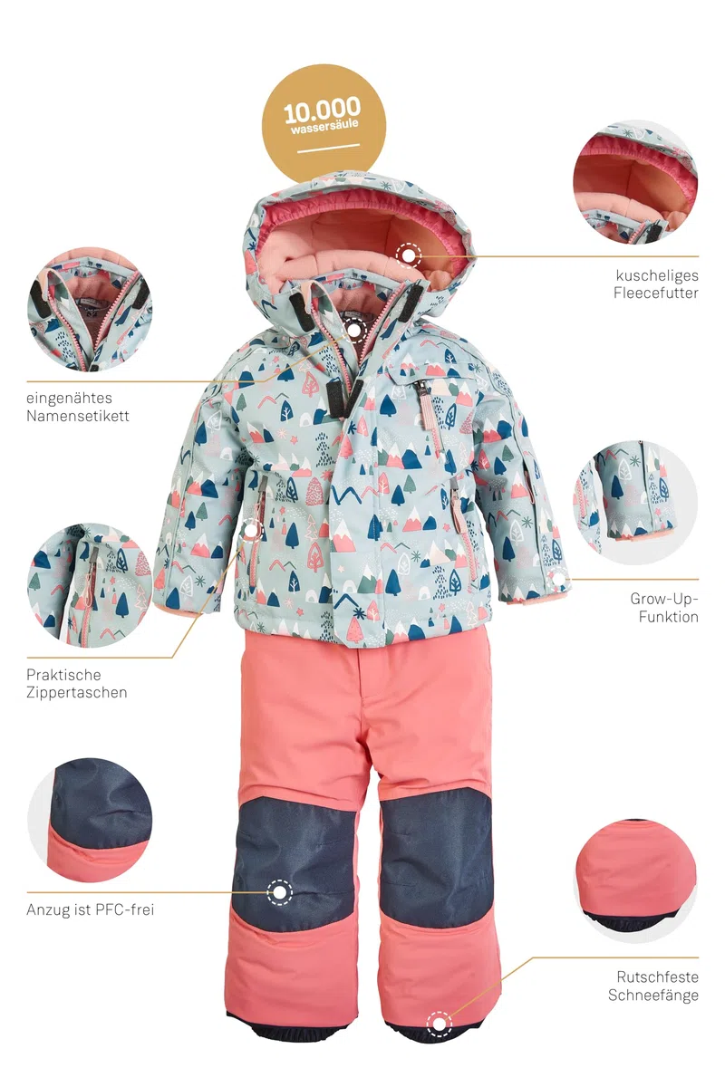 first instinct by killtec Fisw 34 Mns Jckt And Pnts Tuta da sci/tuta da neve 3 in 1 con pantaloni staccabili con cerniera e cappuccio, impermeabile Unisex - Bambini e ragazzi