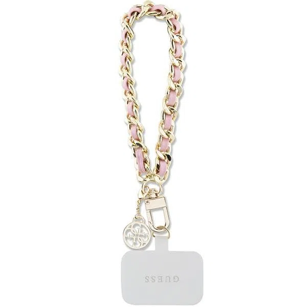GUESS GUOUCHSAMC4P - Ciondolo universale a forma di saffiano 4G, colore: Rosa, Pelle sintentica