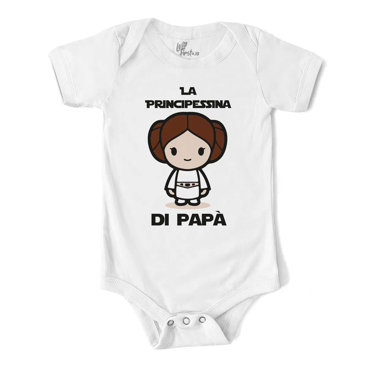 Body Neonato Divertente Principessina di Papà – Baby Body a Manica Corta Bimba 100% Cotone Morbido e Traspirante – Simpatica Idea Regalo Festa del Papà e Baby Shower