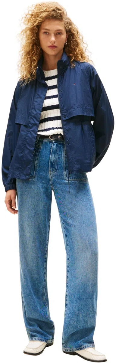 Tommy Hilfiger Donna Giacca a Vento Jacke Nylon Packable con Zip