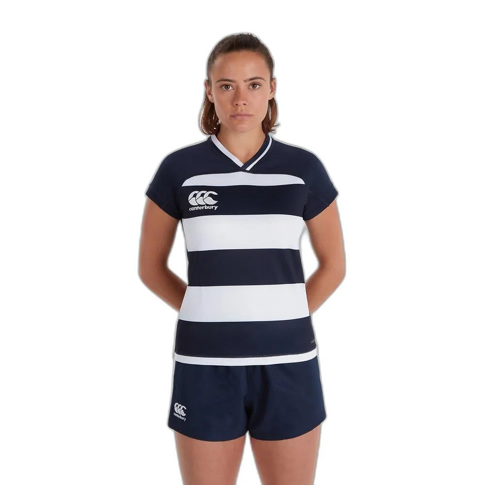 Canterbury Donna Maglia da Rugby Vapodri Evader Hooped