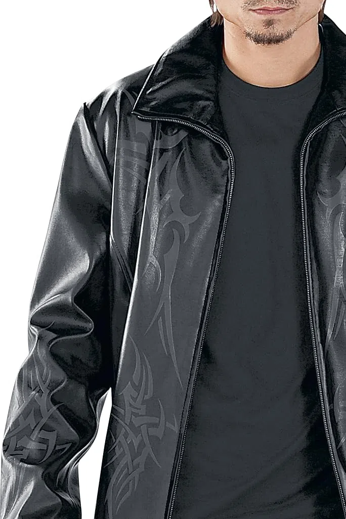 Uomo Cappotto in similpelle nero Non Specificato