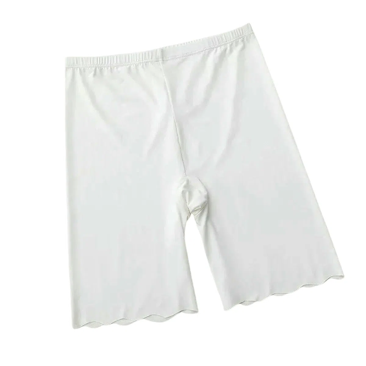 Mutande Donna Cotone Pantaloni Corti Senza Cuciture di Sicurezza della Seta Ghiaccio Donne Sottili Plus Size Vita Alta sotto Gonna Boxer -pantalonini Bianchi-2xl (75-95kg)