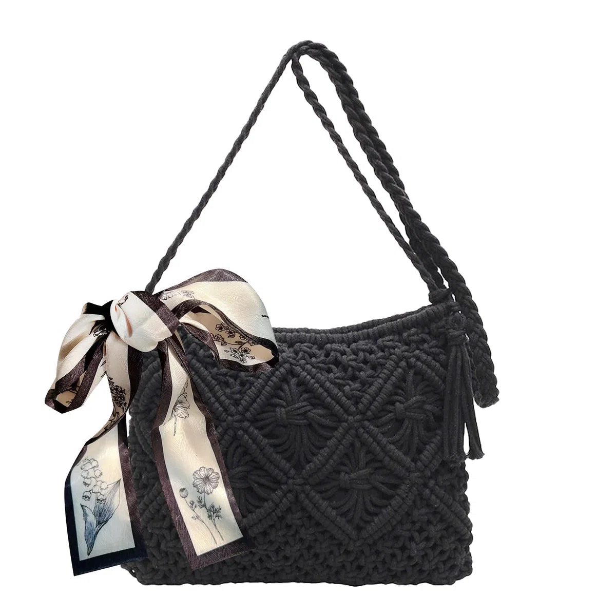 Borsa a Tracolla da Spiaggia Estiva, Borsa a Tracolla da Donna in Paglia, Tracollas in Stile Bohémien Estivo, Borsetta Donna di Vacanza Casual