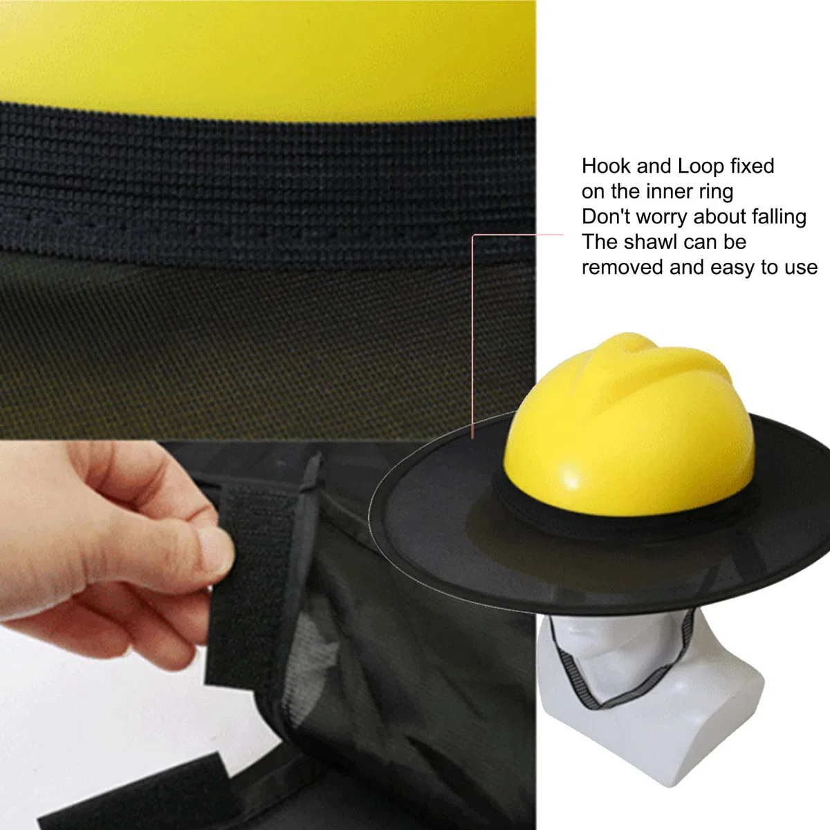 Cappello in Rete Parasole Scudo Casco Parasole Lavoro all'aperto Cappello Duro Protezione Parasole in Rete a Tesa Intera per Donna Che Lavora Uomo all'aperto