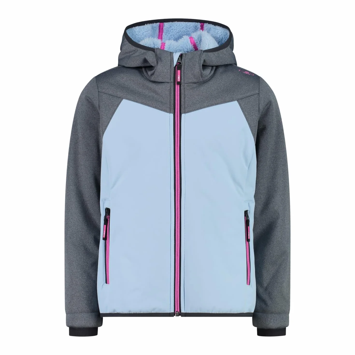 CMP Giacca Da Bambina Con Cappuccio Fisso In Softshell Accoppiato Jacket Unisex - Bambini e ragazzi