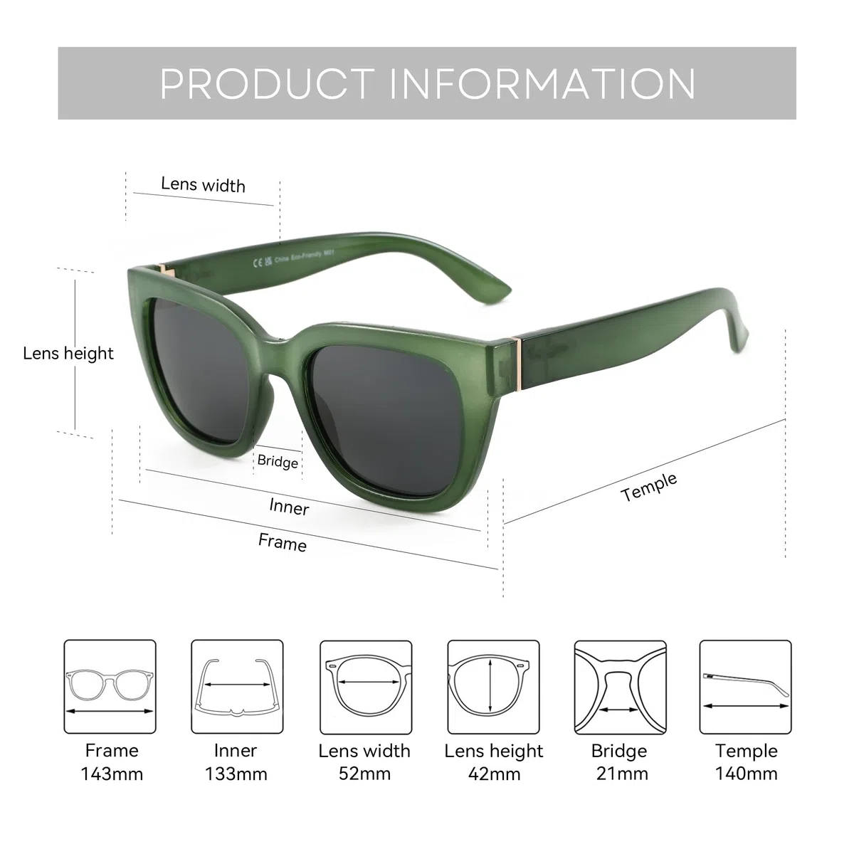 ZENOTTIC Occhiali da Sole Polarizzati a Forma di Gatto per Donne - Occhiali da Sole Classici con Protezione UV400 Stile Retrò Designer
