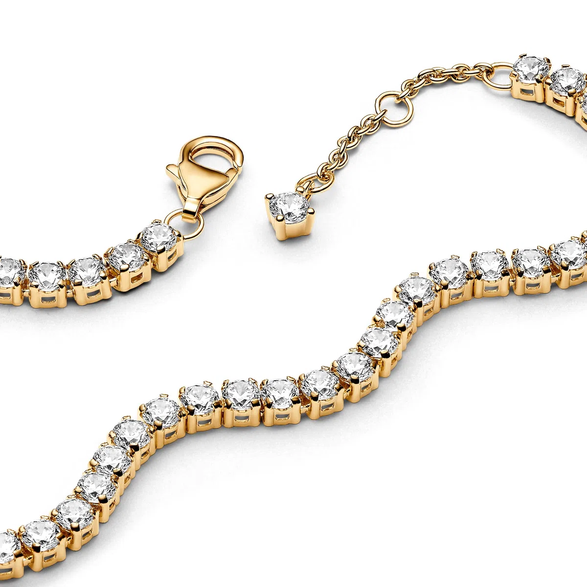 Pandora Timeless - Bracciale placcato in oro 14k con pietre di zirconia cubica incolori