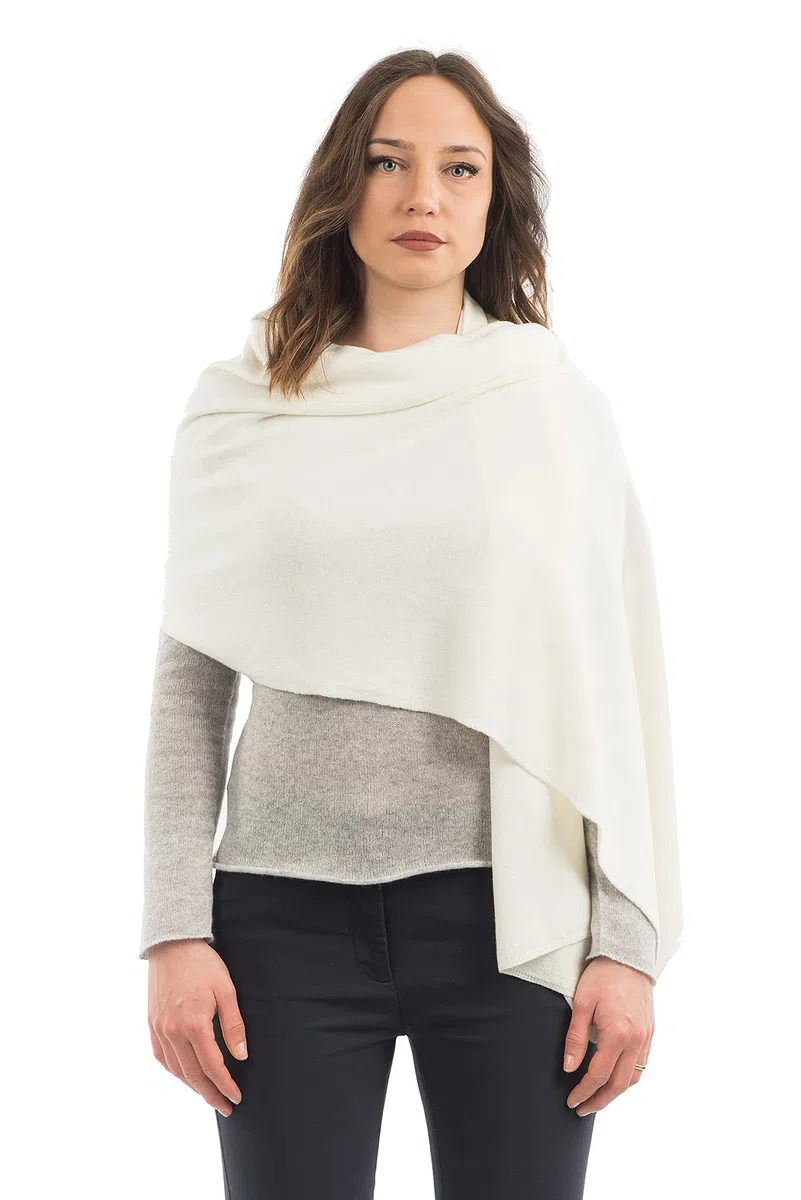 DALLE PIANE CASHMERE Stola Donna Misto Cashmere Lana | Stola elegante da cerimonia e sera, 60x185cm, versatile in ogni stagione, idea regalo per lei, Made in Italy